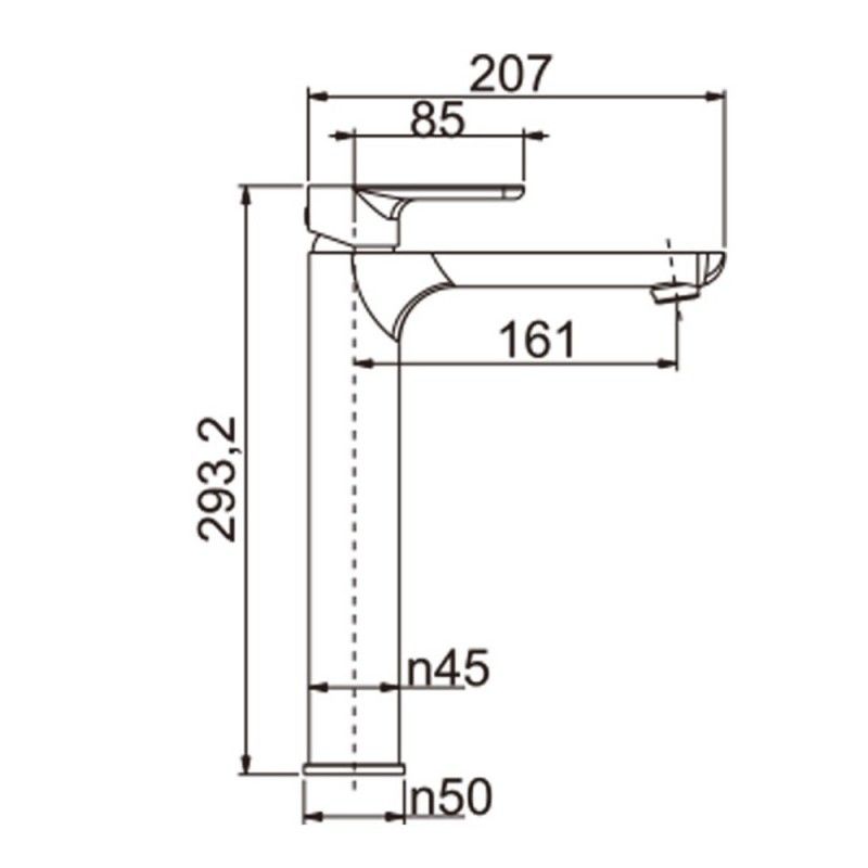 VOG Chrome Tall Basin Mixer