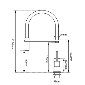 Brushed Nickel Kitchen Sink Mixer Tap