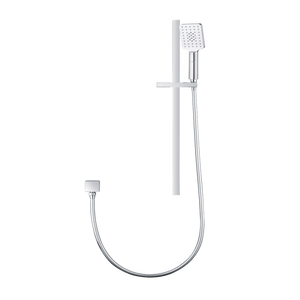 3 Functions Square Chrome Hand held Shower Set With Rail