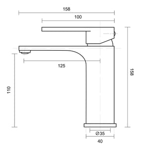 IVANO Series Black Basin Mixer