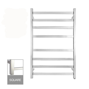 Square Chrome Electric Heated Towel Rack 8 Bars