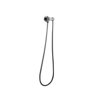 Pentro Brushed Nickel Round Shower Holder Wall Connector & Hose