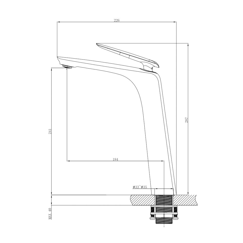 Norico Bellino Chrome Tall Basin Mixer