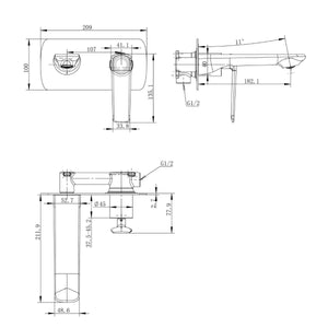 Norico Esperia Chrome Wall Mixer With Spout