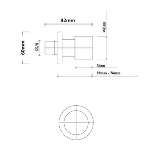 Pentro Brushed Nickel Round Shower Taps Set